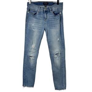 JUDY BLUE LOS ANGELES LIGHT BLUE DISTRESSED WOMEN SKINNY JEANS SIZE 9/29